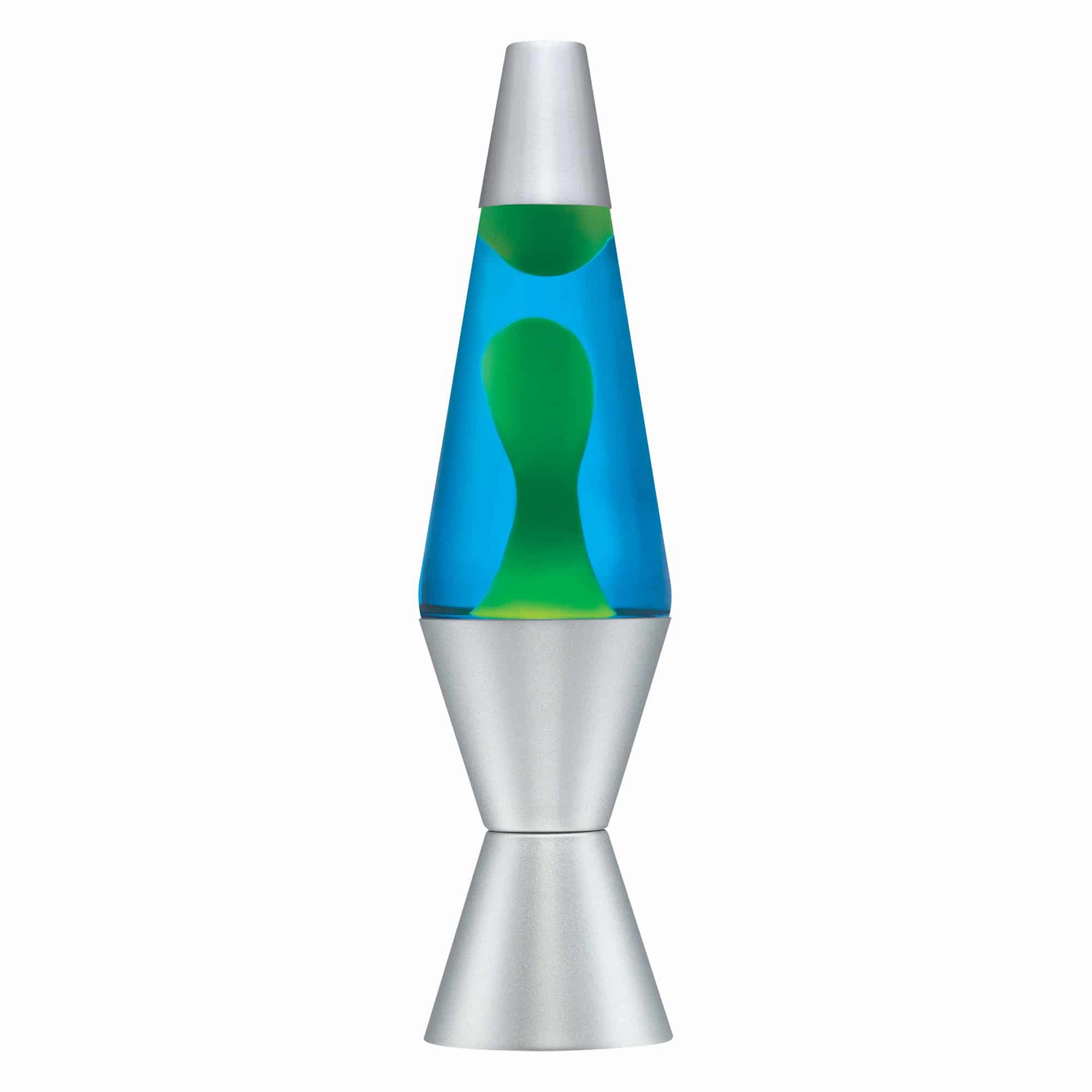 14.5" Lava Lamp: Yellow/Blue/Silver