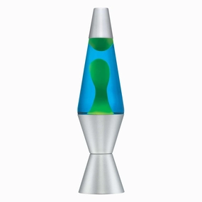 14.5" Lava Lamp: Yellow/Blue/Silver