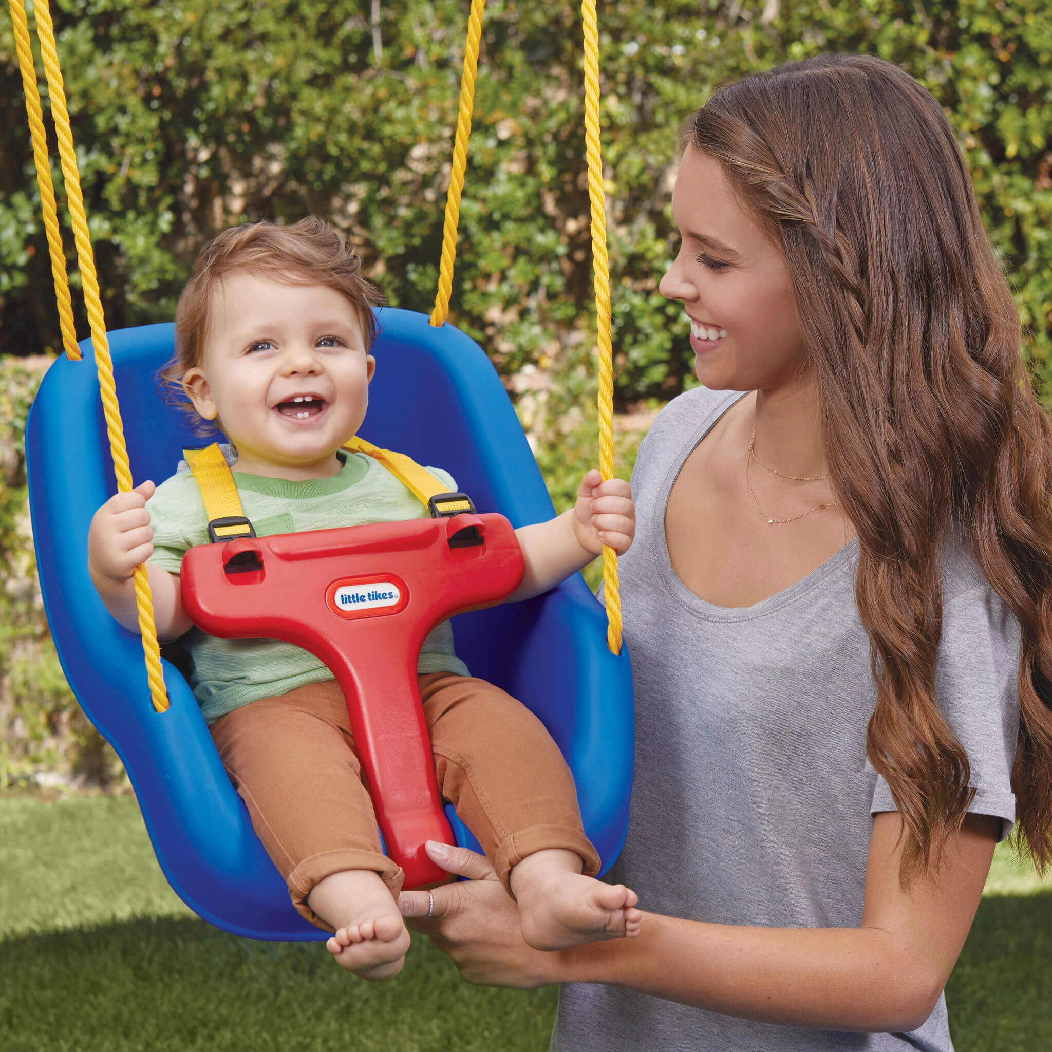 2-in-1 Snug 'n Secure Swing - Blue with T-Bar and Adjustable Straps