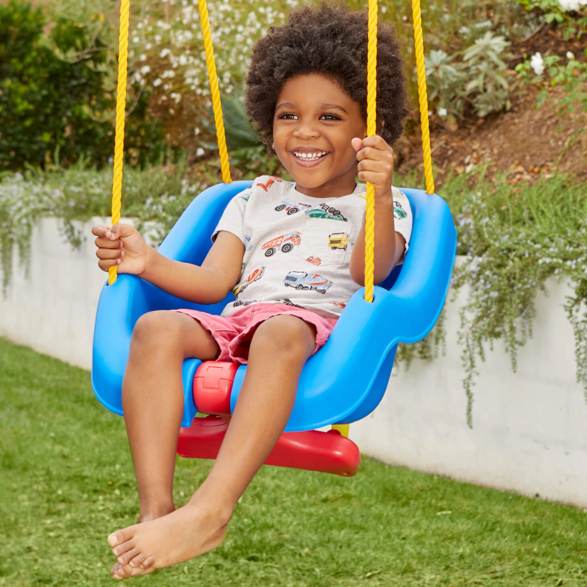 2-in-1 Snug 'n Secure Swing - Blue with T-Bar and Adjustable Straps