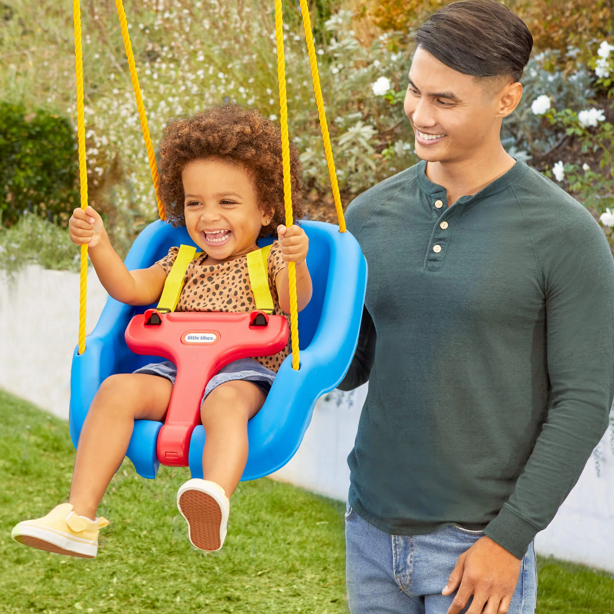 2-in-1 Snug 'n Secure Swing - Blue with T-Bar and Adjustable Straps