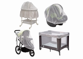 2-Pack of Universal Mosquito Nets for Strollers, Joggers, Play Yards, Pack n Plays, Infant Cars Seats, Infant Strollers & Bassinets