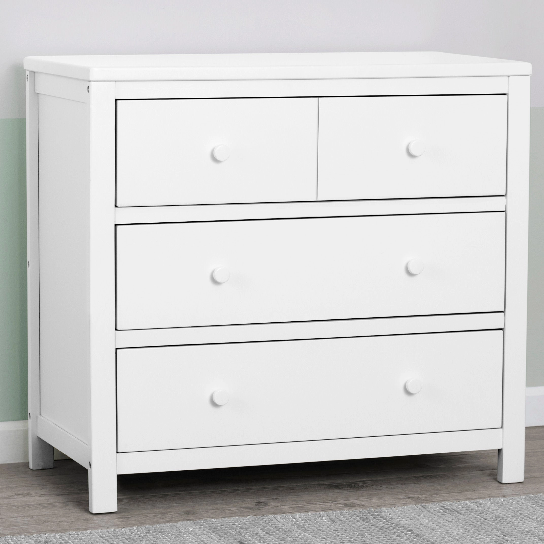 3 Drawer Dresser with Interlocking Drawers