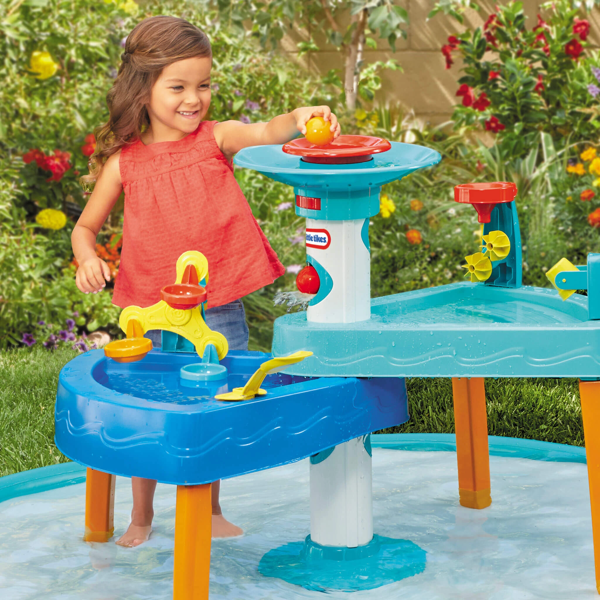 3-in-1 Splash 'n Grow Water Table  Adjustable Heights, Splash Pad & Fun Accessories