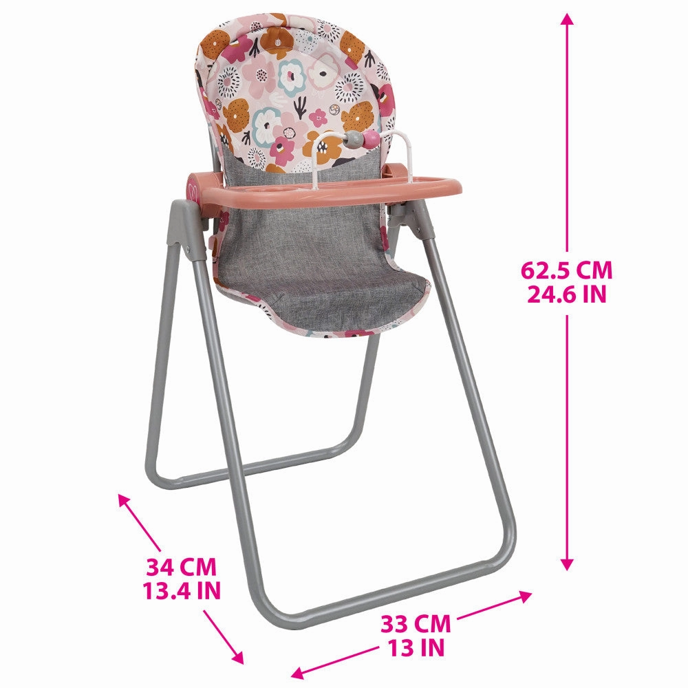509 Crew - Melange Flora Foodie Doll Highchair Set, Ages 3 