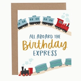 All Aboard Birthday Card
