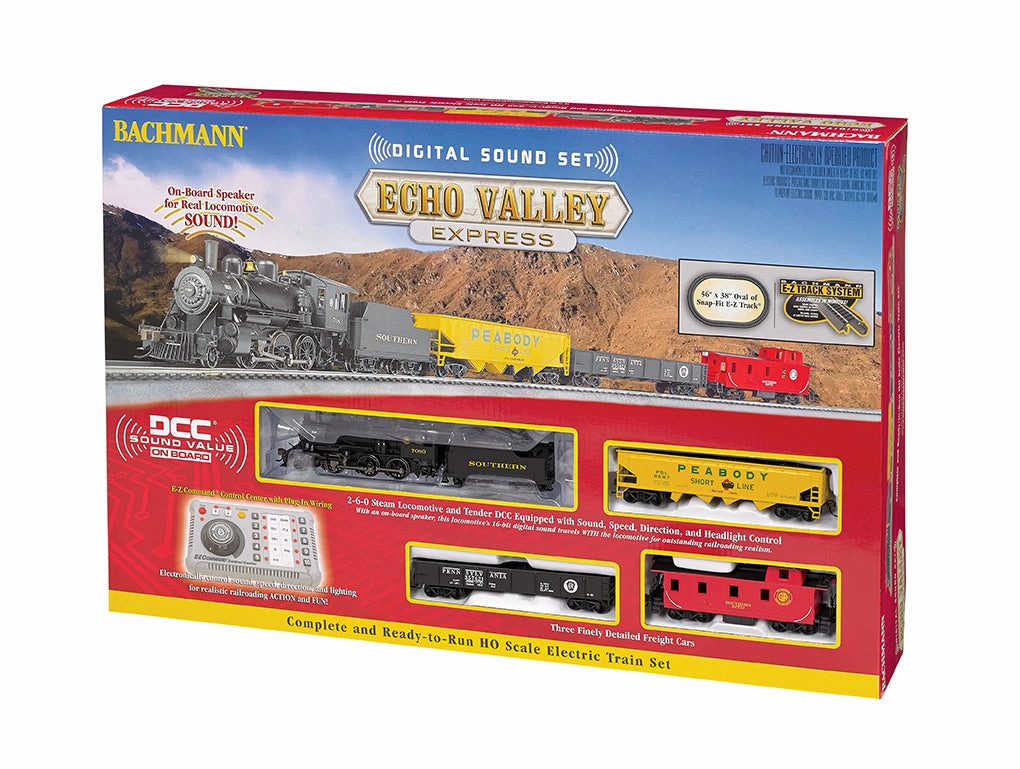 Bachmann Trains - Echo Valley Express HO Scale Electric Train Set with DCC Sound Value