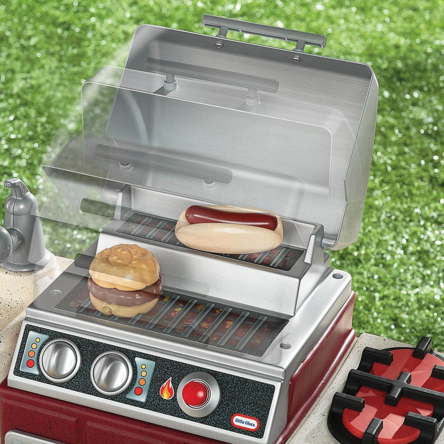 Backyard Barbecue Get Out 'n' Grill  Grill Playset with Food and Utensils