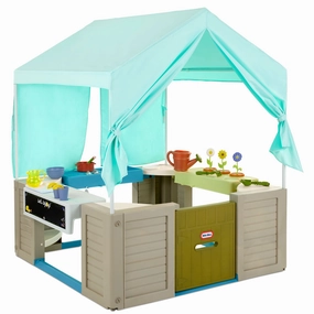 Backyard Bungalow House with Kitchen, Lemonade Stand, and Gardening Station