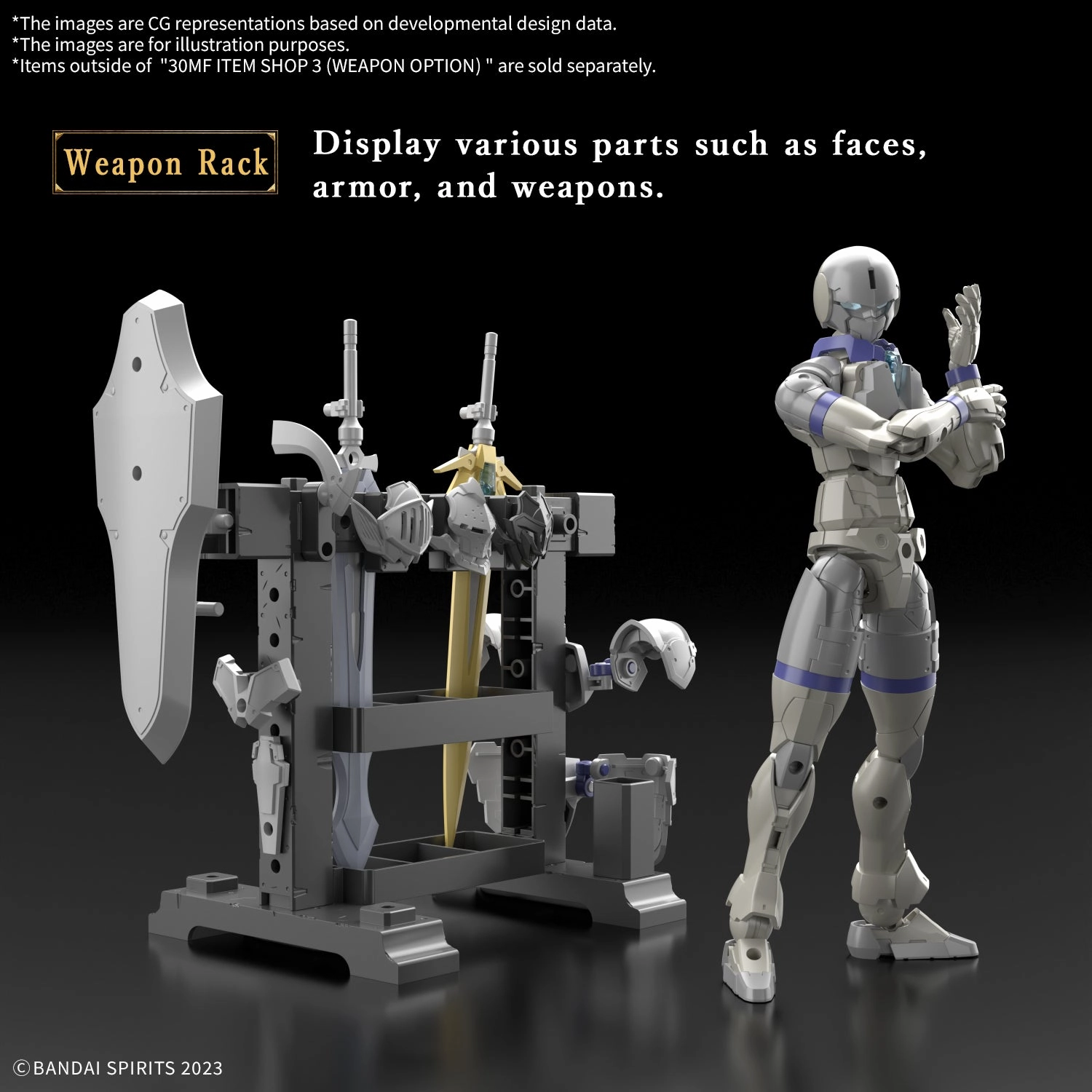 Bandai 30 Minutes Fantasy 30MF 1/144 Item Shop 3 (Weapon Option) Accessory Model Kit
