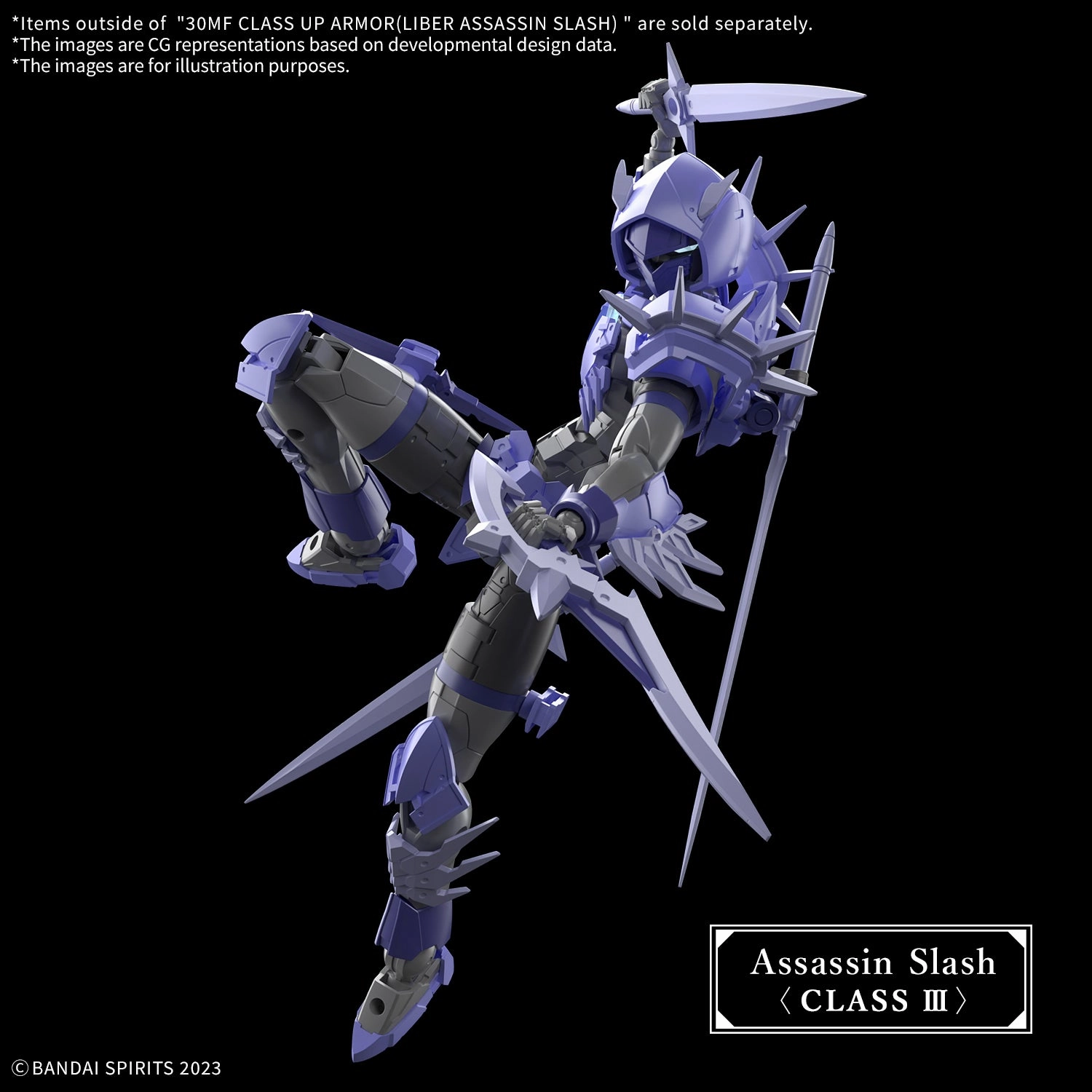 Bandai 30 Minutes Fantasy 30MF A-11 1/144 Class-Up Armor (Liber Assassin Slash) Accessory Model Kit