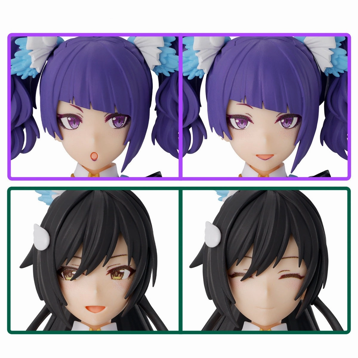 Bandai 30 Minutes Sisters 30MS The Idolmaster: Shiny Colors Option Hair Style & Face Parts (Mamimi Tanaka & Sakuya Shirase) Accesory Model Kit