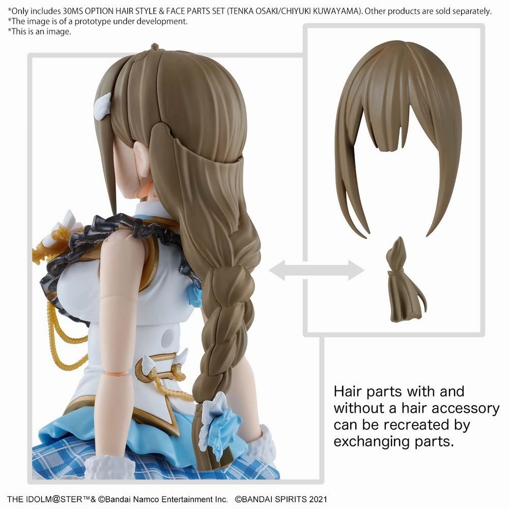 Bandai 30 Minutes Sisters 30MS The Idolmaster: Shiny Colors Option Hair Style & Face Parts (Tenka Osaki & Chiyuki Kuwayama) Accesory Model Kit