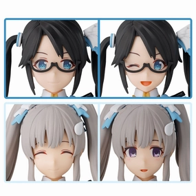 Bandai 30 Minutes Sisters 30MS The Idolmaster: Shiny Colors Option Hair Style & Face Parts (Yuika Mitsumine & Kiriko Yukoku) Accesory Model Kit