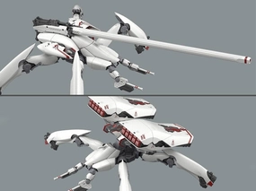 Bandai HG 1/48 Eighty Six 86 Reginleif Kurena/ Anju Use (Long Barrel / Missile Type) Model Kit