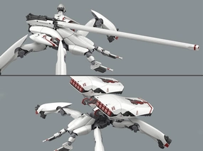 Bandai HG 1/48 Eighty Six 86 Reginleif Raiden / Theo Use (Long Barrel / Missile Type) Model Kit