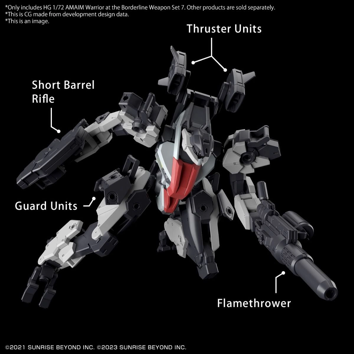 Bandai HG 1/72 Kyoukai Senki Amaim Warrior at the Borderline Weapon Set 7 Model Kit