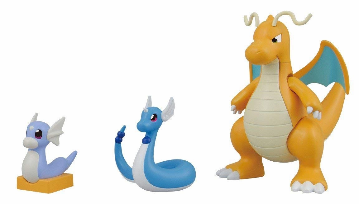 Bandai Pokemon Dragonite Evolution Set Model Kit