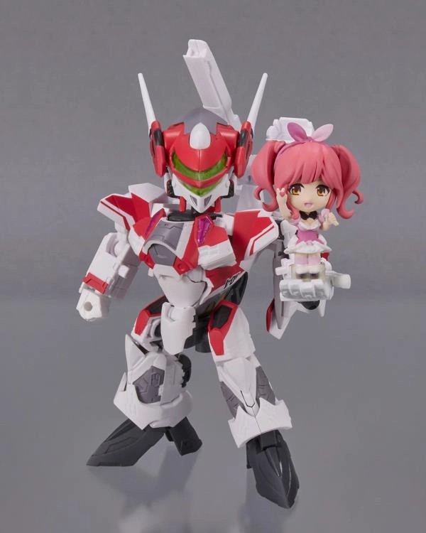 Bandai Tiny Session Macross Frontier VF-31C Siegfried (Mirage Use Ver.) & Makina Nakajima Action Figure Set