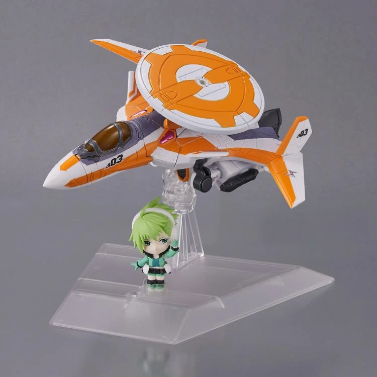 Bandai Tiny Session Macross Frontier VF-31E Siegfried (Chuck Mustang Use Ver.) & Reina Prowler Action Figure Set