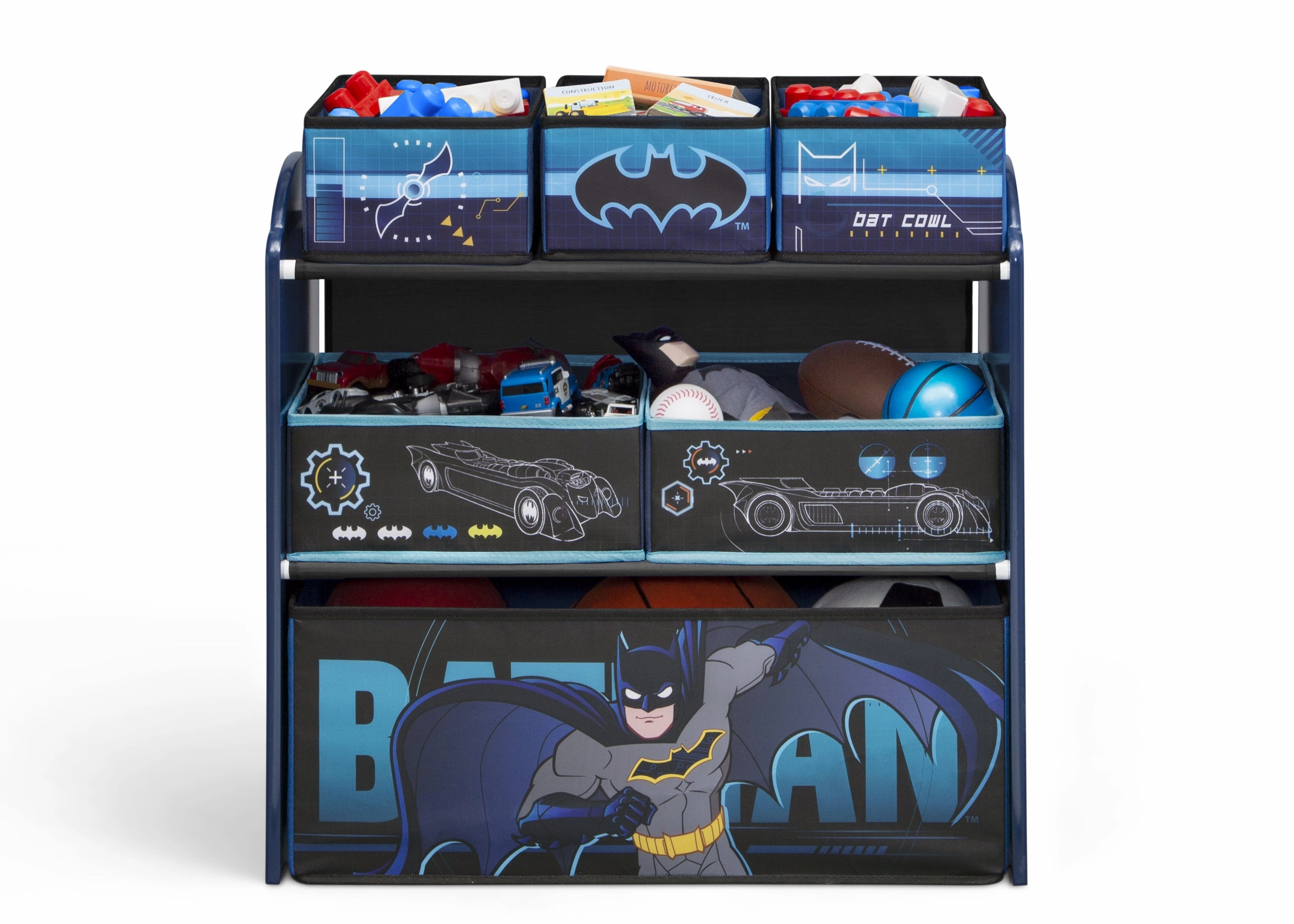 Batman 6 Bin Design and Store Toy Organizer