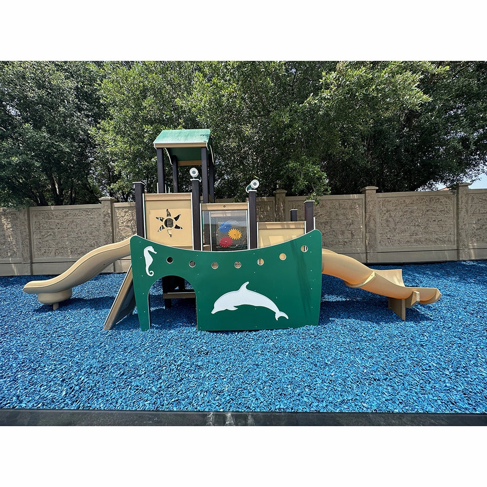 Beach Boat Themed Preschool Playground | Interactive Climber & Slide Playset for Ages 2-5
