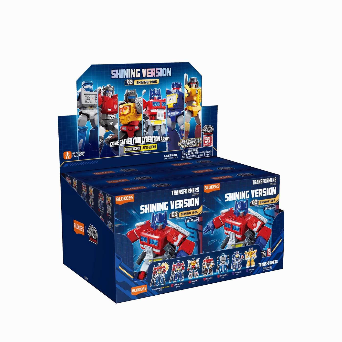 Blokees Transformers Model Kits Shining Version #02 Shining 1985 Mystery Box Trading Figure Set of 6