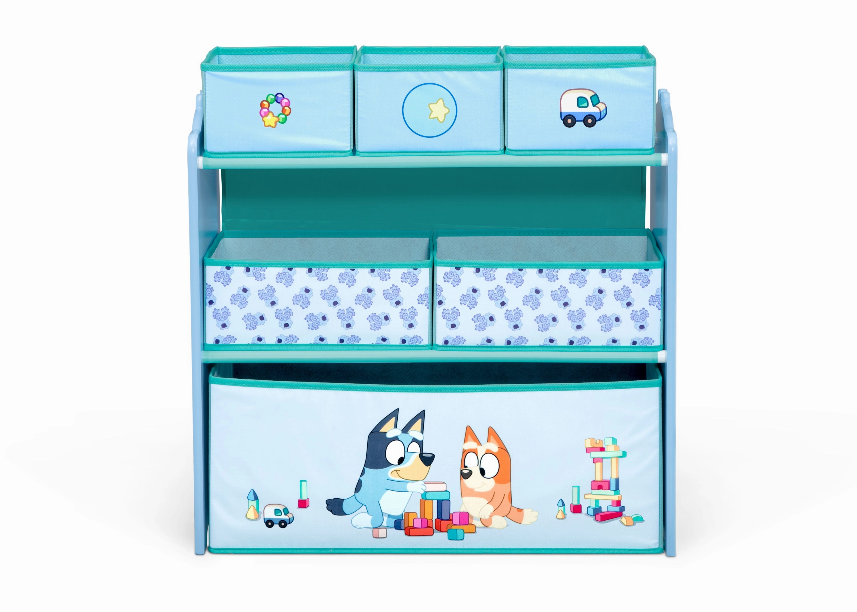 Bluey Design & Store 6 Bin Toy Storage Organizer