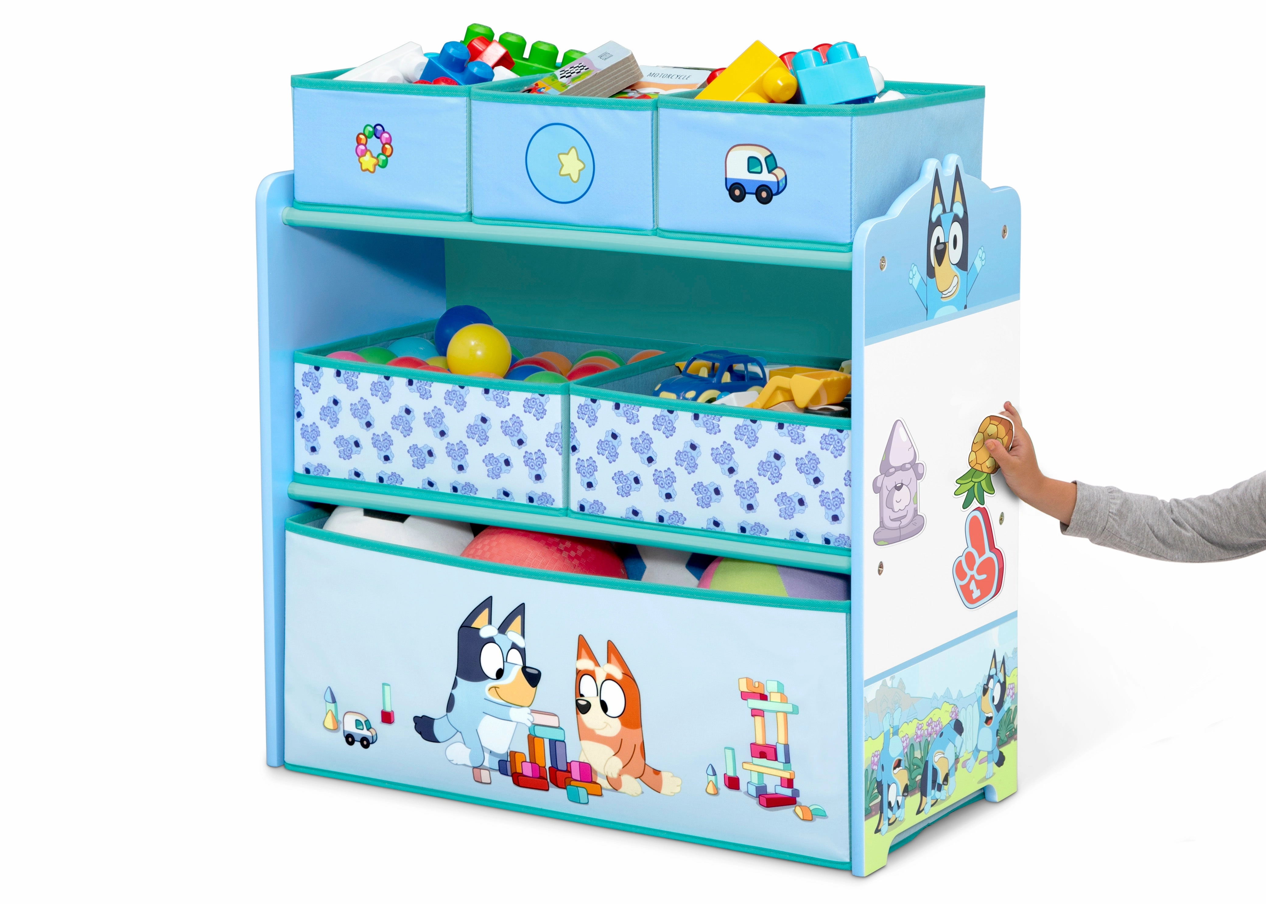 Bluey Design & Store 6 Bin Toy Storage Organizer