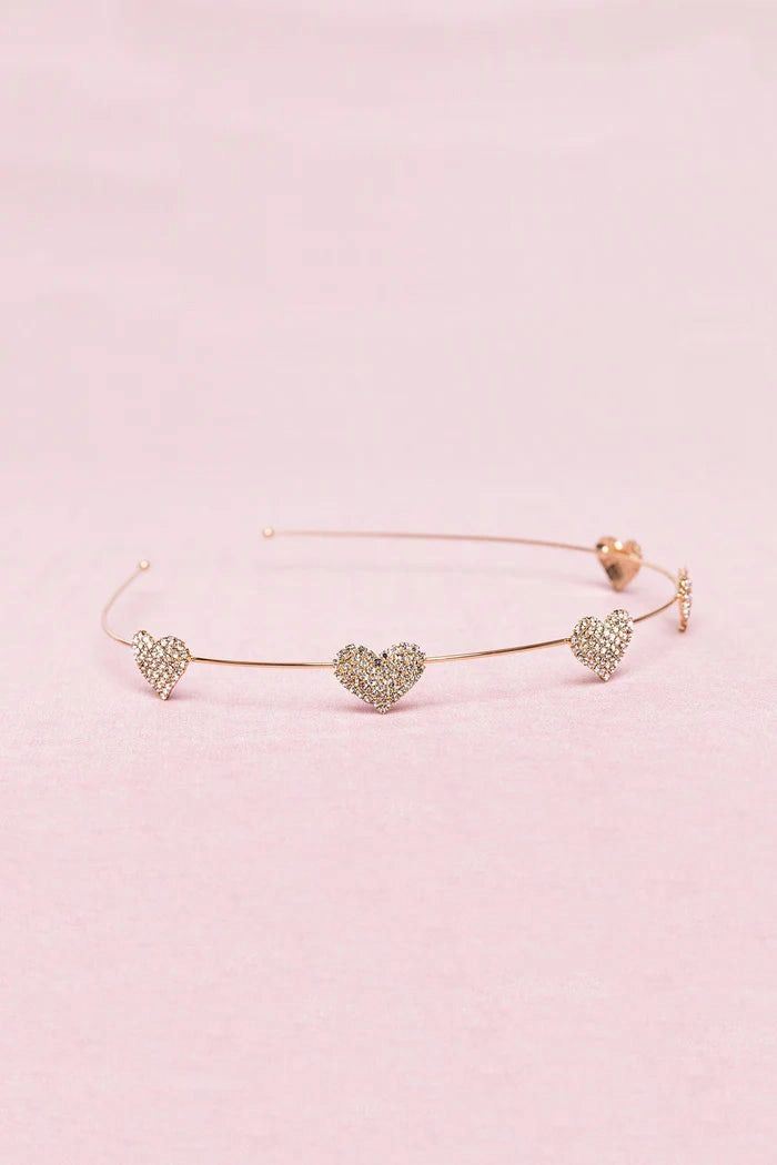 Boutique Rhinestone Heart Headband