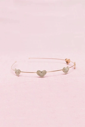 Boutique Rhinestone Heart Headband