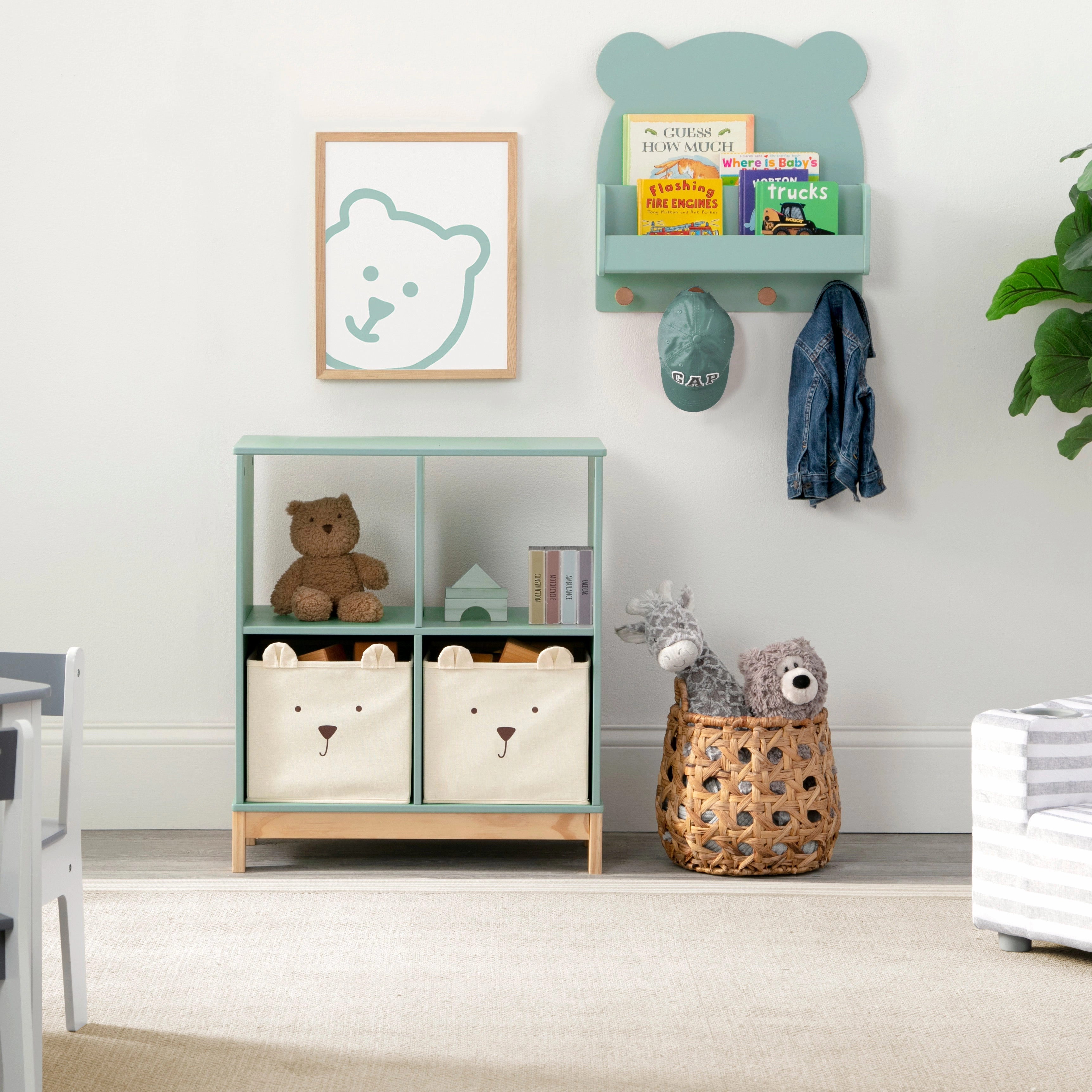 Brannan Bear Bookcase with Bins