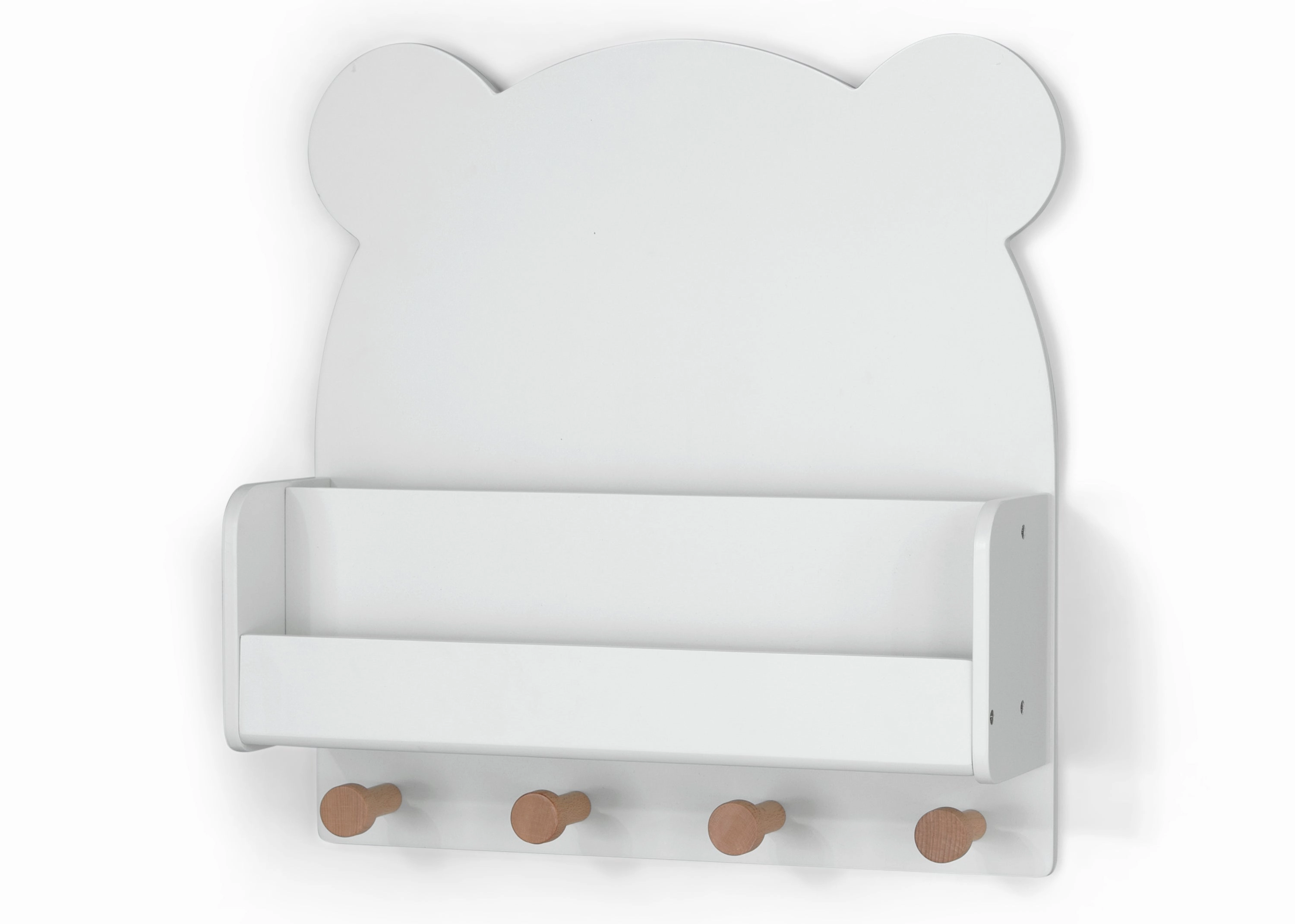Brannan Bear Wall Shelf with 4 Hooks