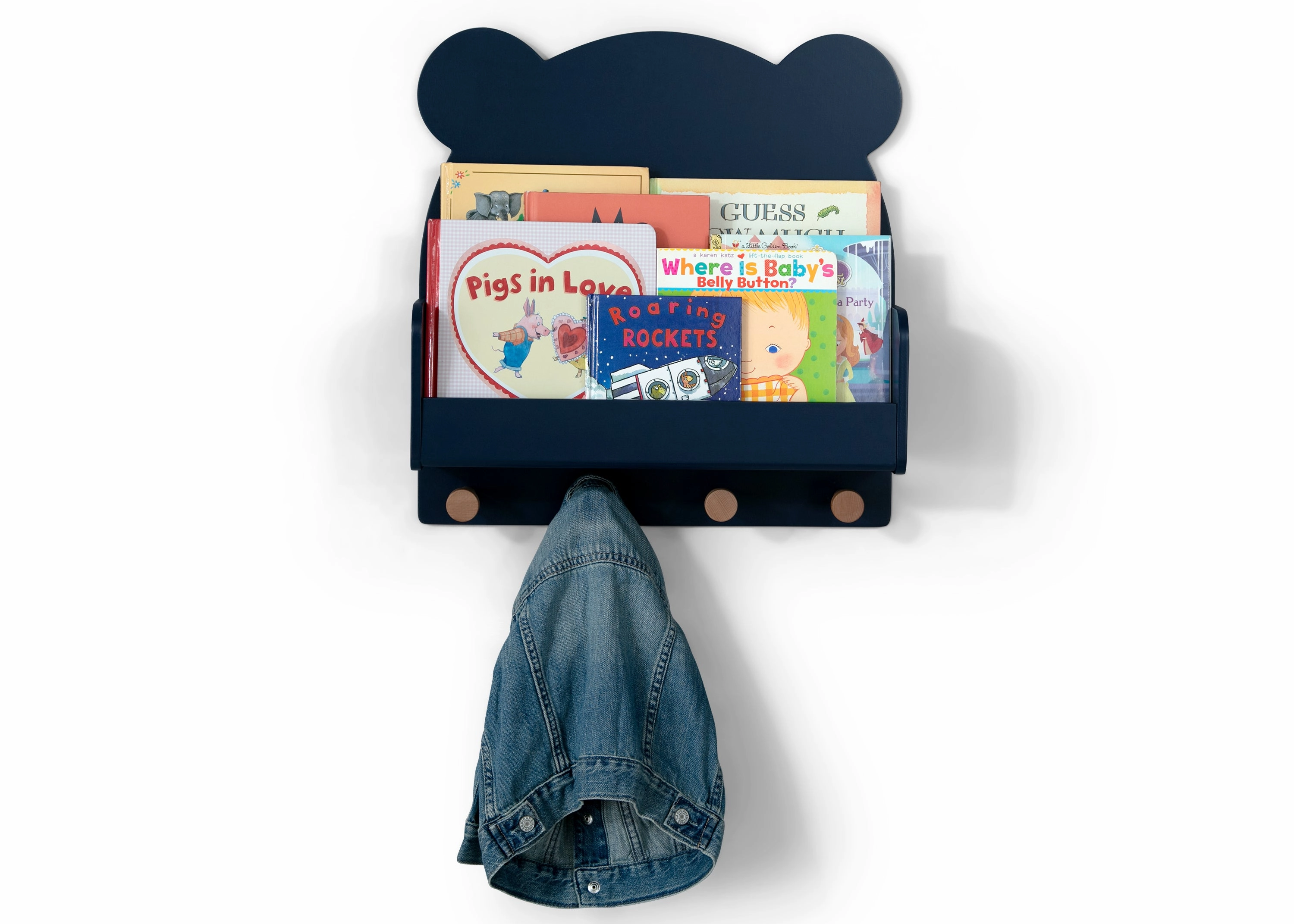Brannan Bear Wall Shelf with 4 Hooks