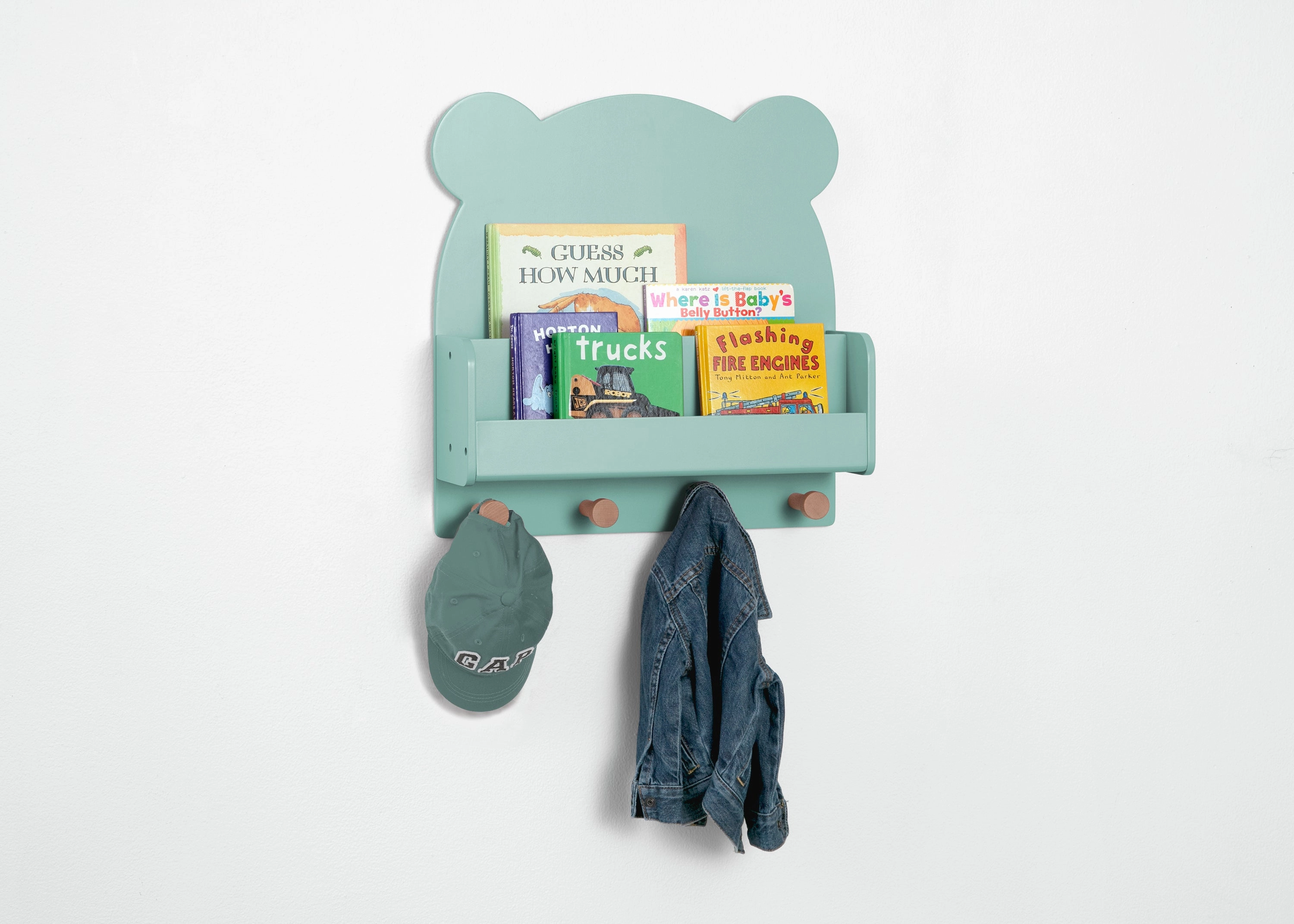 Brannan Bear Wall Shelf with 4 Hooks