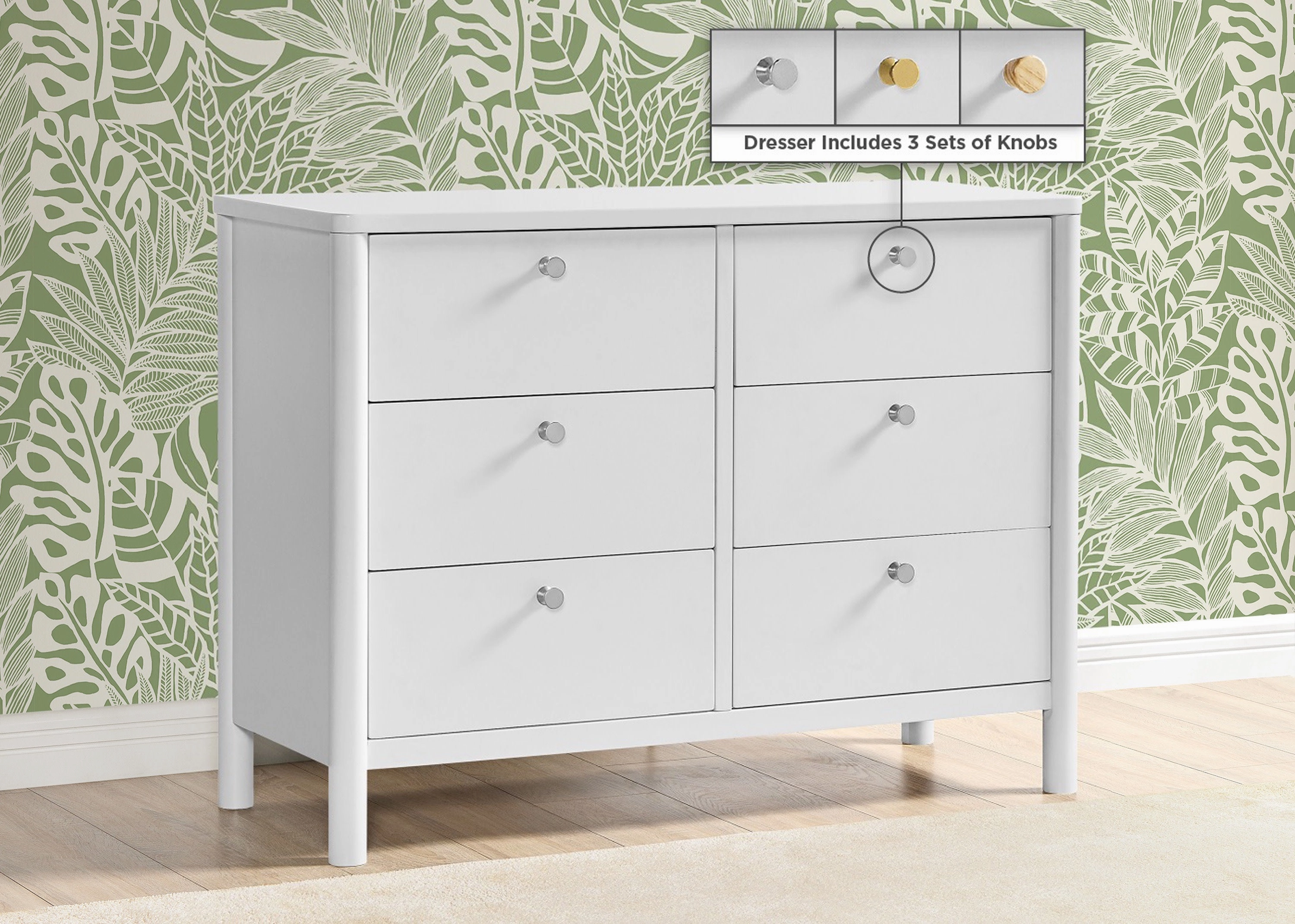 Brooks 6 Drawer Dresser with Interlocking Drawers