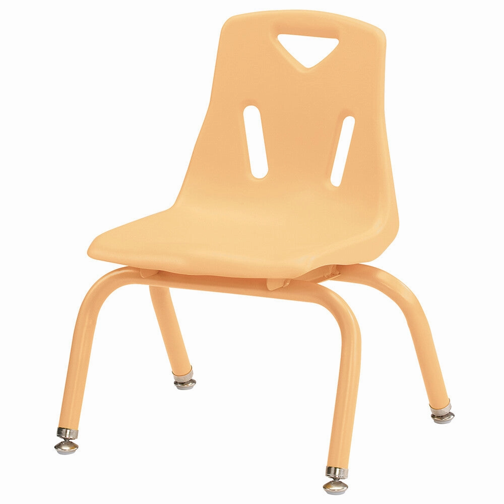 Camel 10" Stacking Chair with Powder-Coated Legs