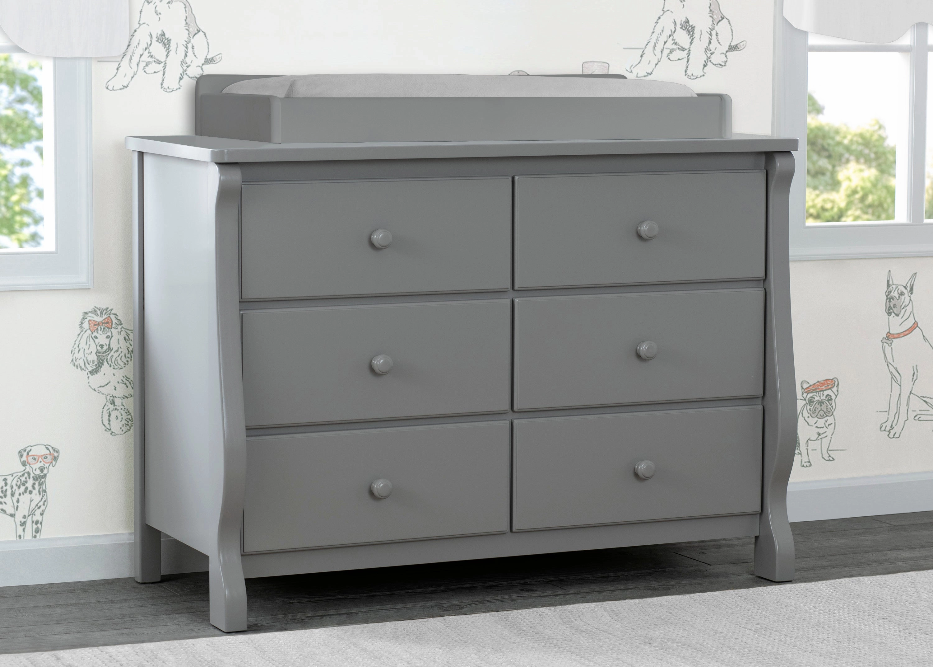 Canton / Eclipse 6 Drawer Dresser with Interlocking Drawers