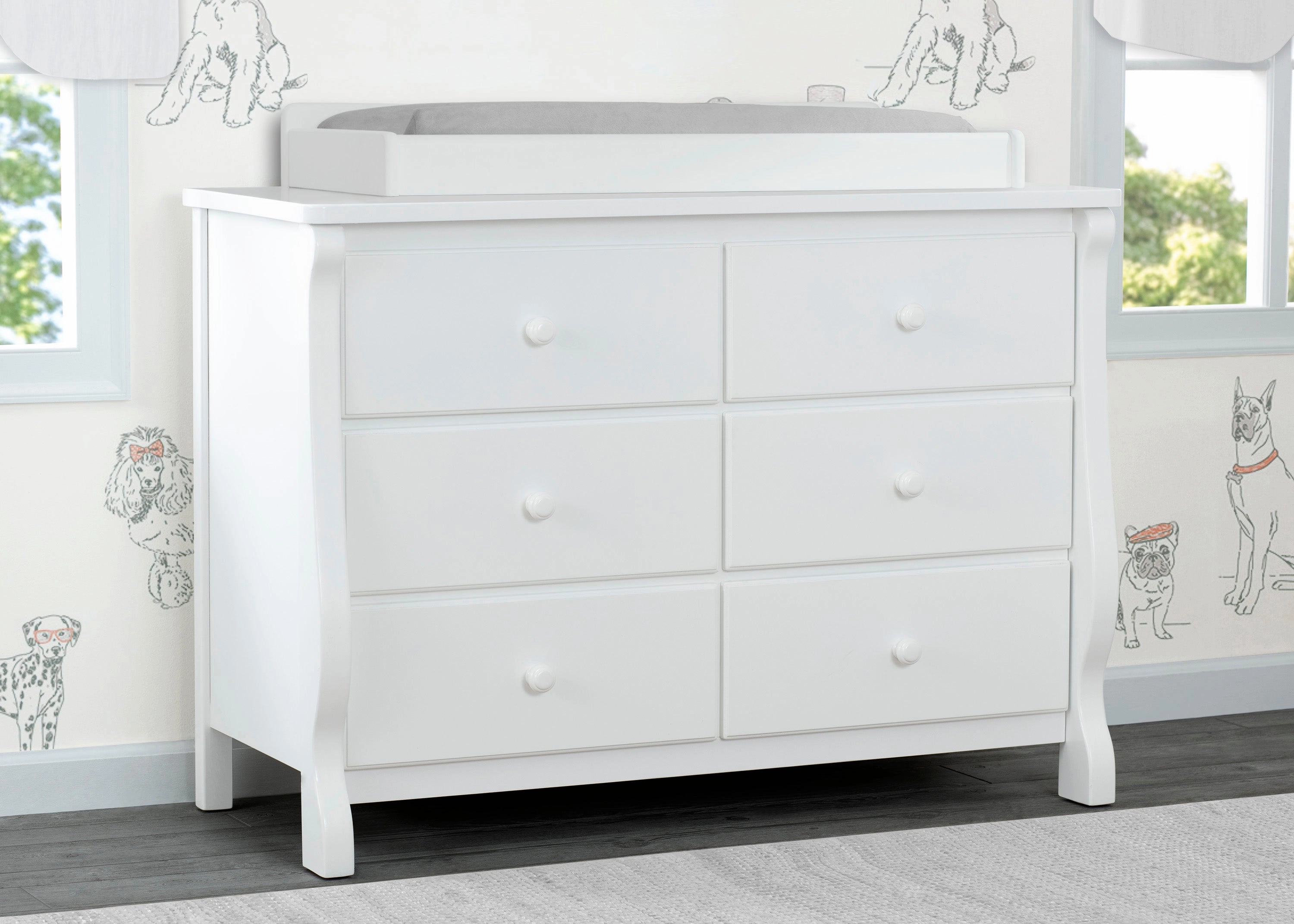 Canton / Eclipse 6 Drawer Dresser with Interlocking Drawers