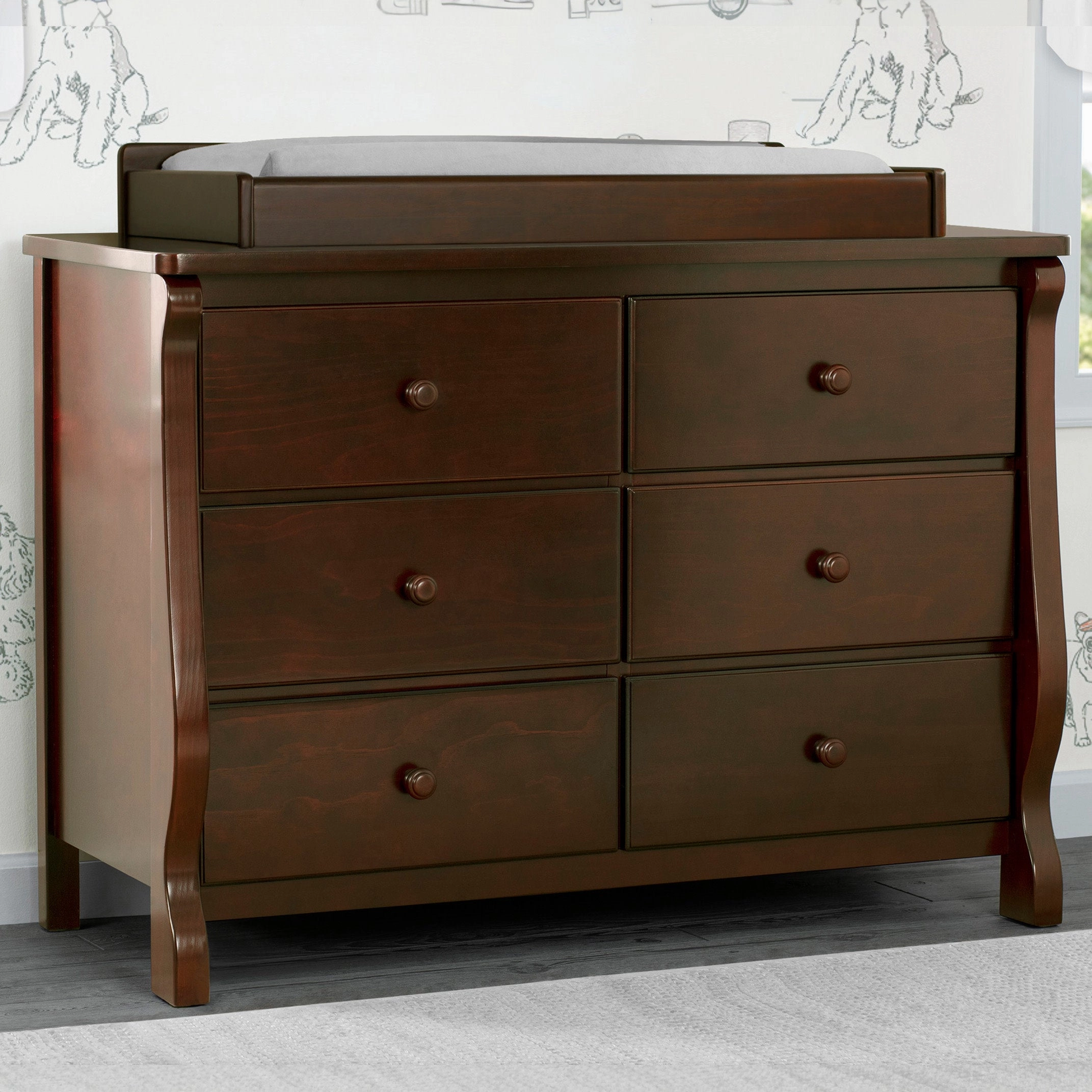 Canton / Eclipse 6 Drawer Dresser with Interlocking Drawers