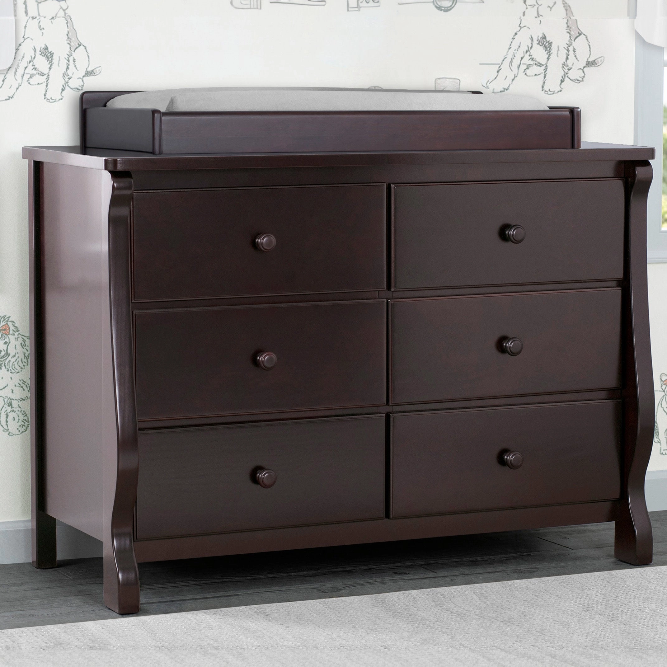 Canton / Eclipse 6 Drawer Dresser with Interlocking Drawers