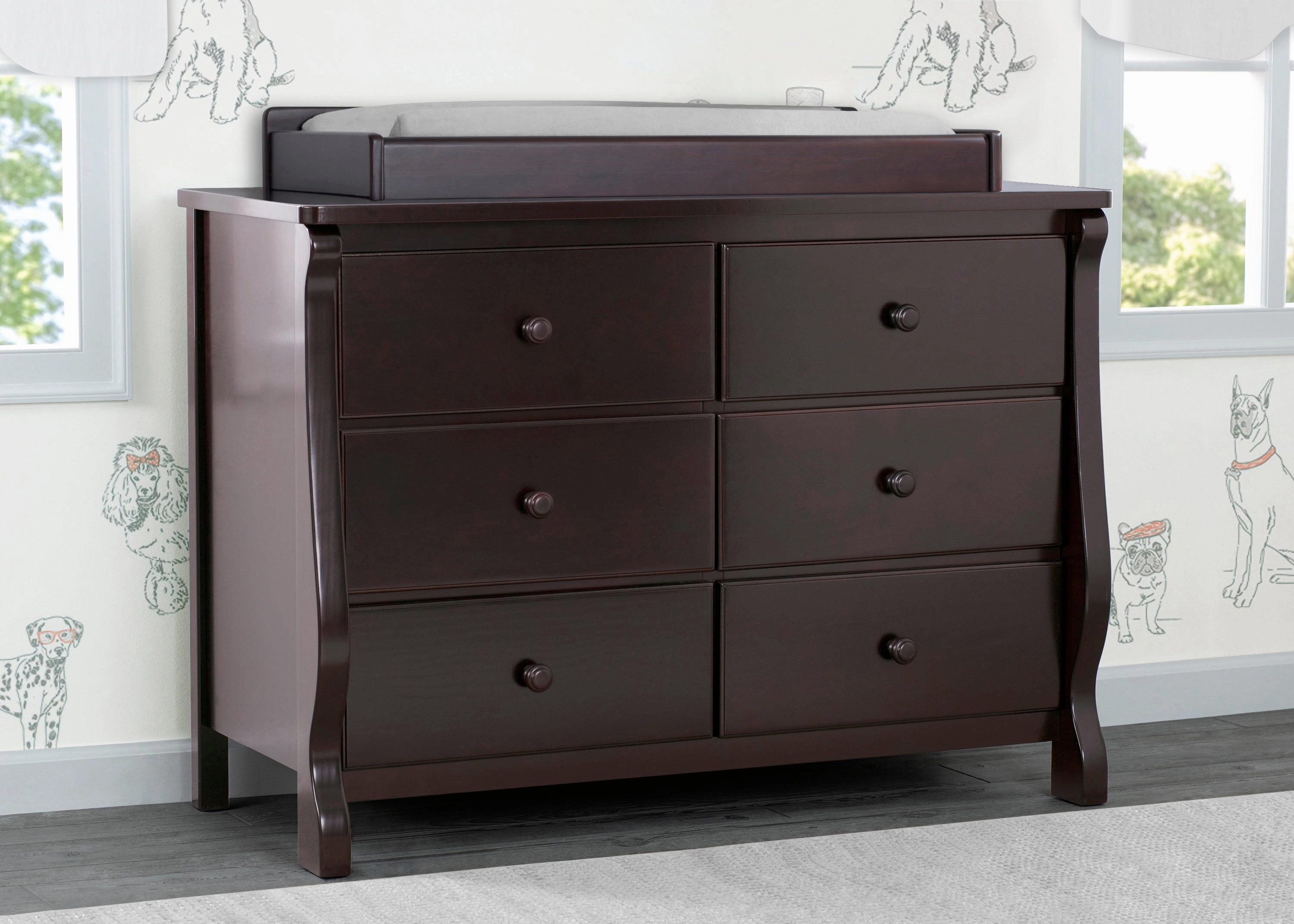 Canton / Eclipse 6 Drawer Dresser with Interlocking Drawers