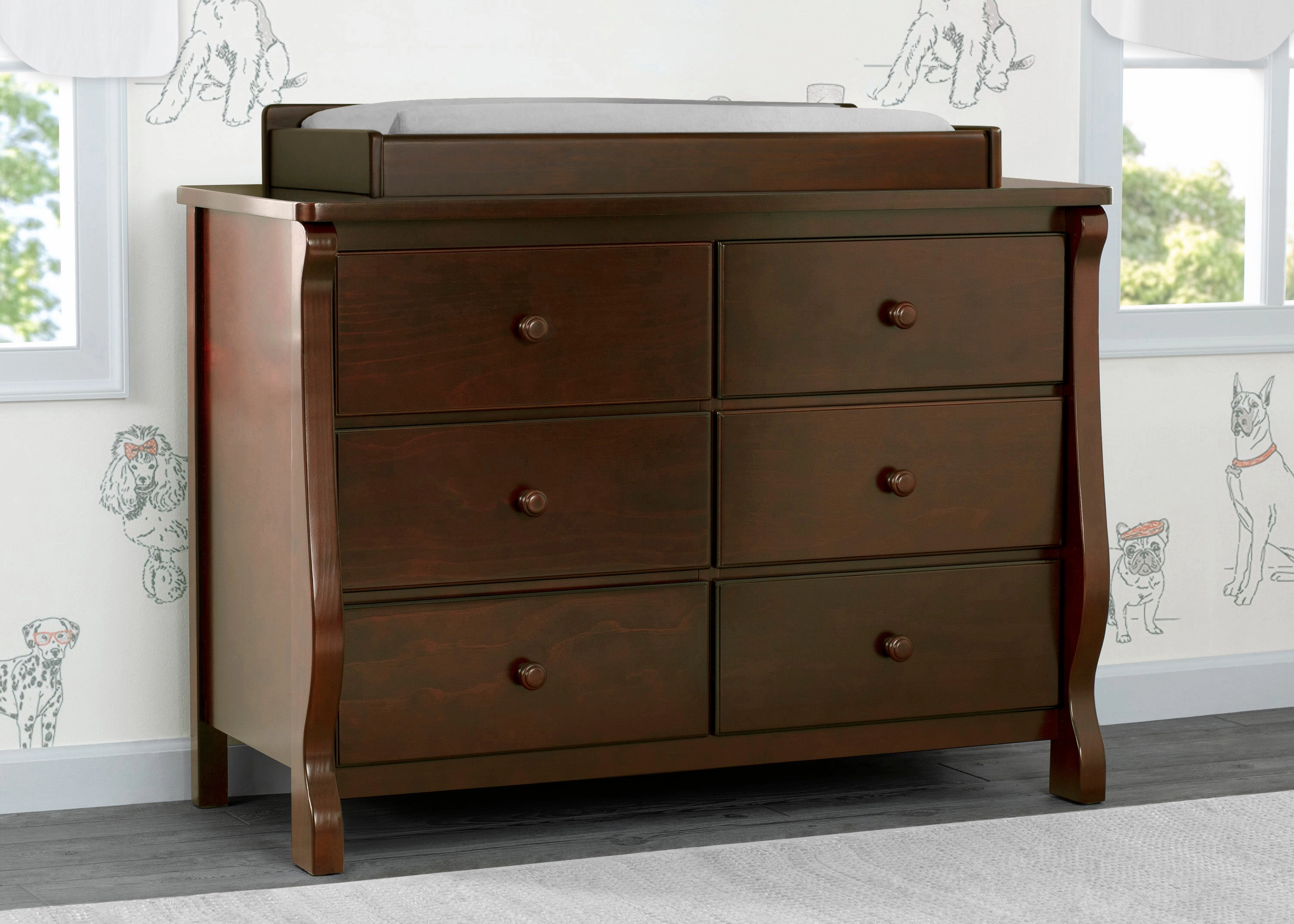Canton / Eclipse 6 Drawer Dresser with Interlocking Drawers