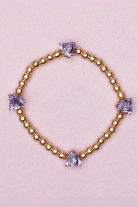 Chic Amethyst Love Bracelet