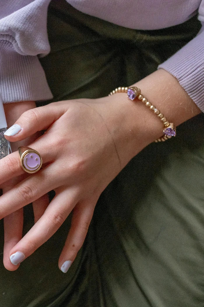 Chic Amethyst Love Bracelet
