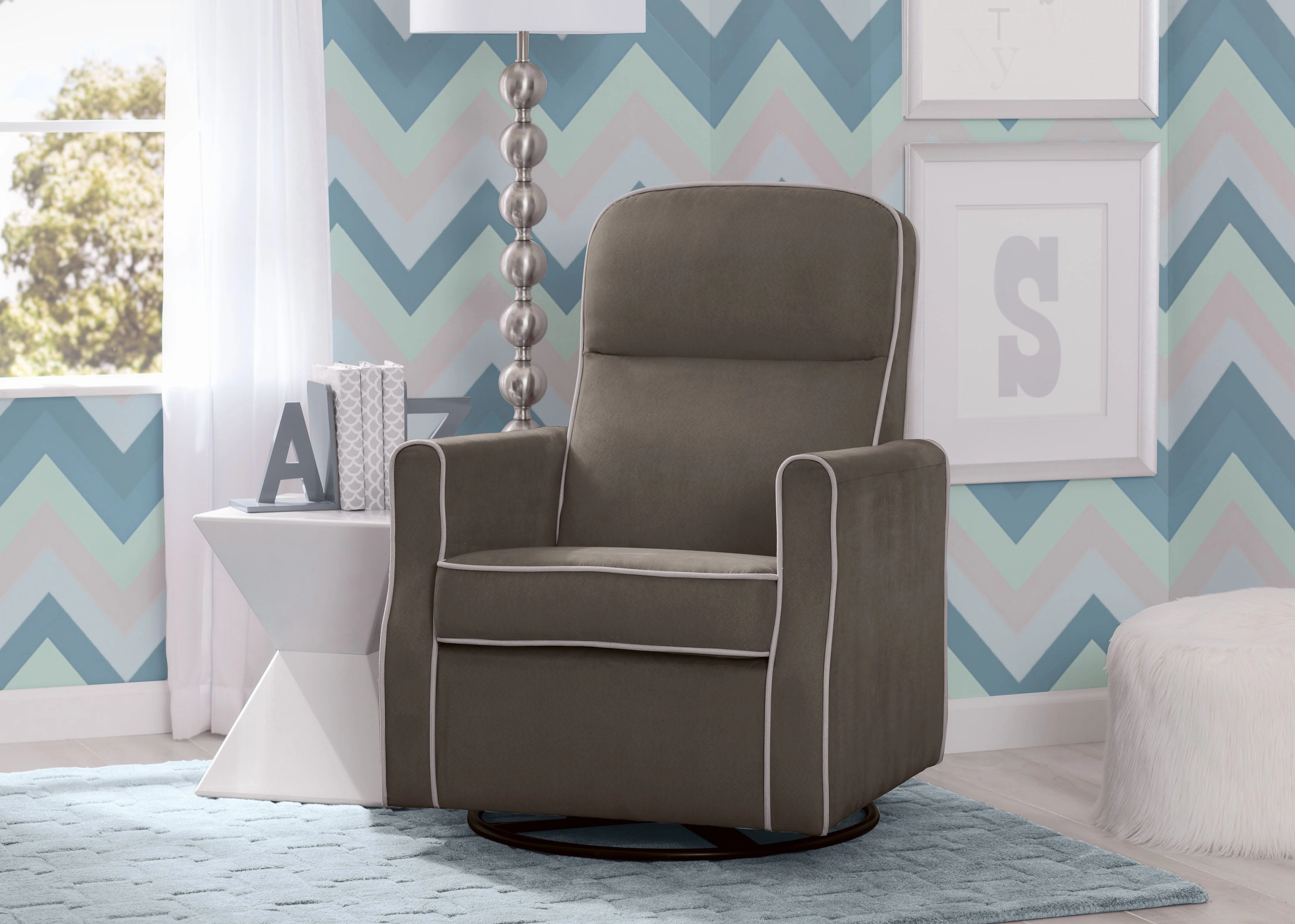 Clair Slim Nursery Glider Swivel Rocker Chair