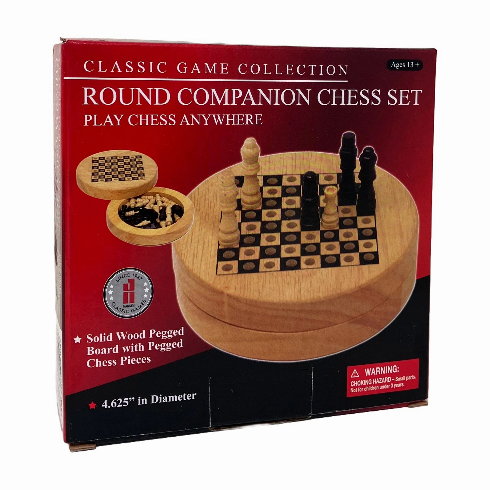 Classic Game Companion Round Chess Set - Portable Travel Edition