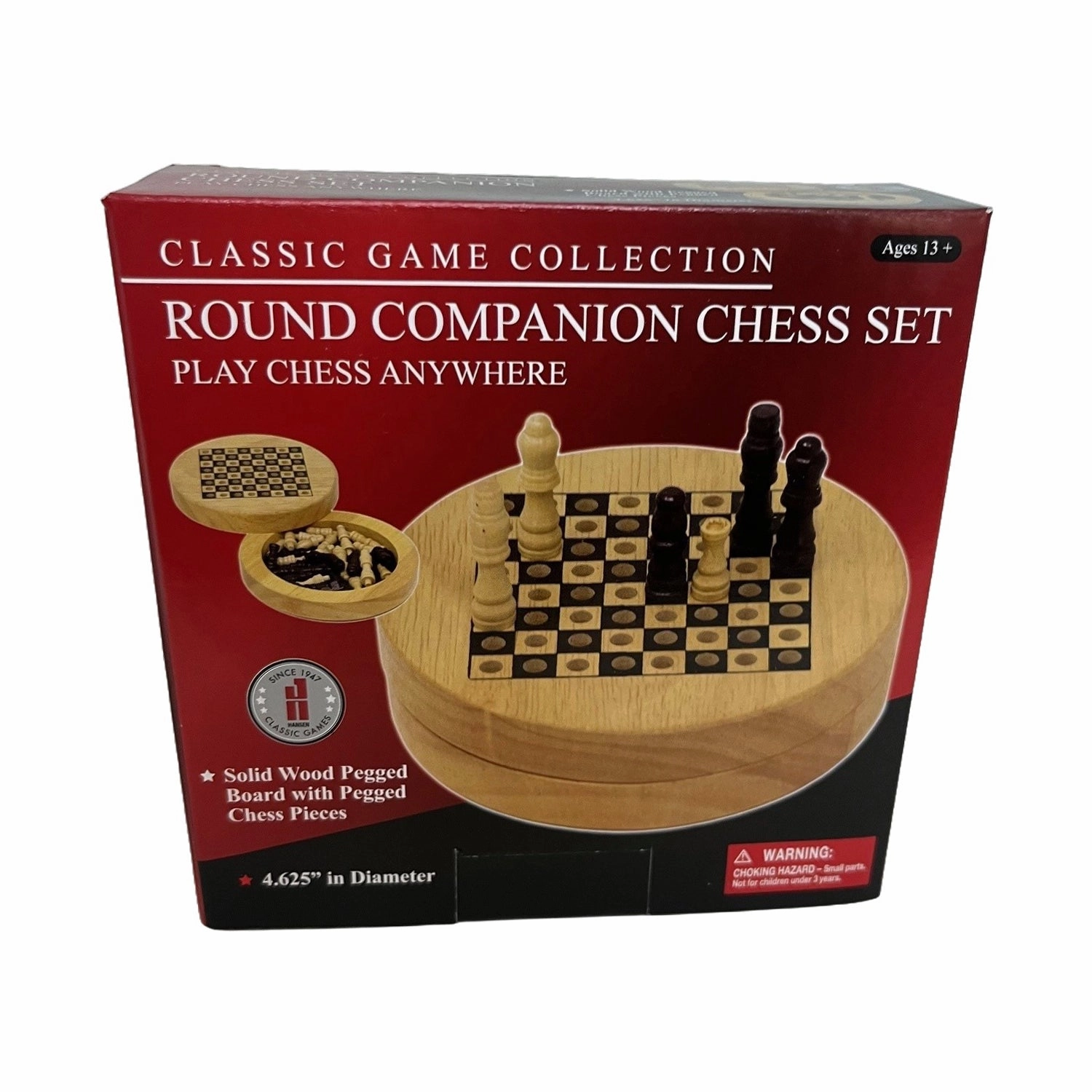 Classic Game Companion Round Chess Set - Portable Travel Edition
