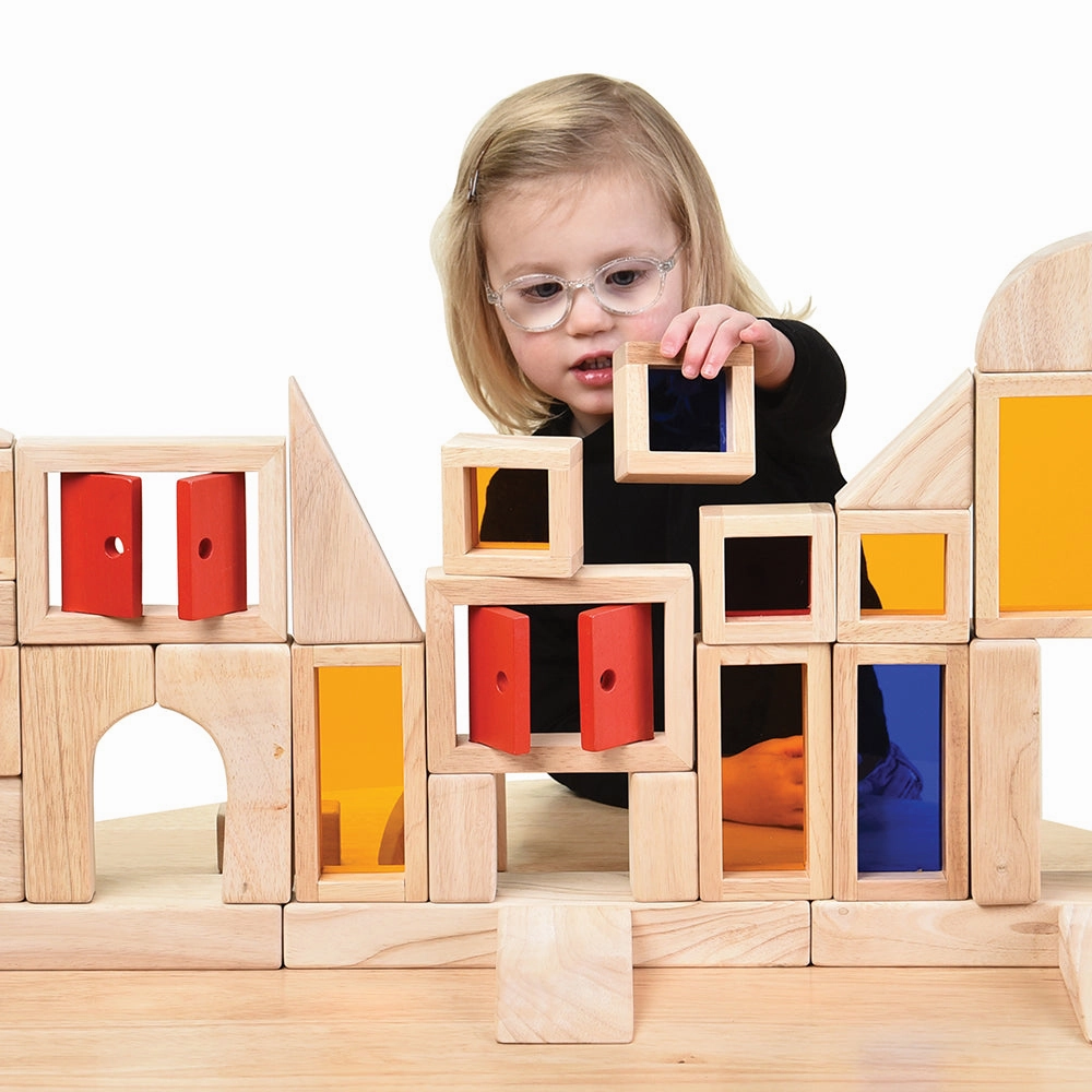 Colored See Through Wooden Blocks