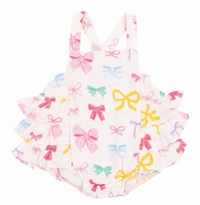 Colorful Bows Ruffle Sunsuit